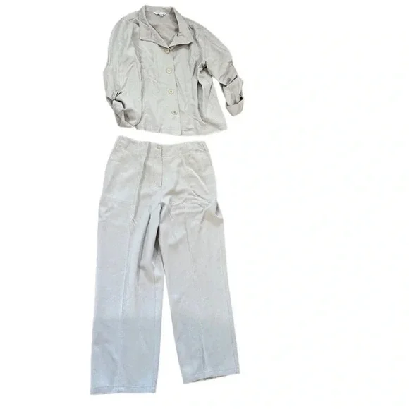 Pendleton Women’s Tan Button Down Jacket & Pant Set Size XL (Top)/16 (Pants) GUC - Picture 2 of 15